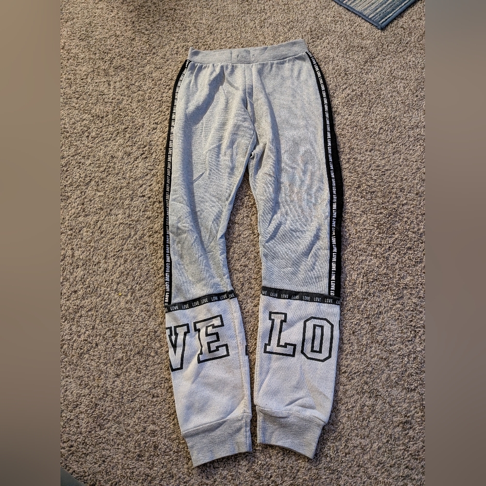 Gray Kids Bottoms with Black Accents